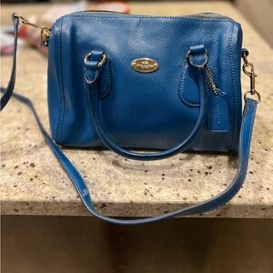 Coach Blue Leather Handbag